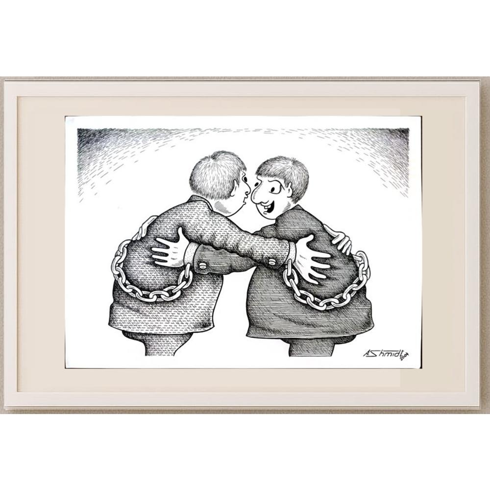 Shmidt Alexander 29x21cm Orijinal Karikatür BOD02978