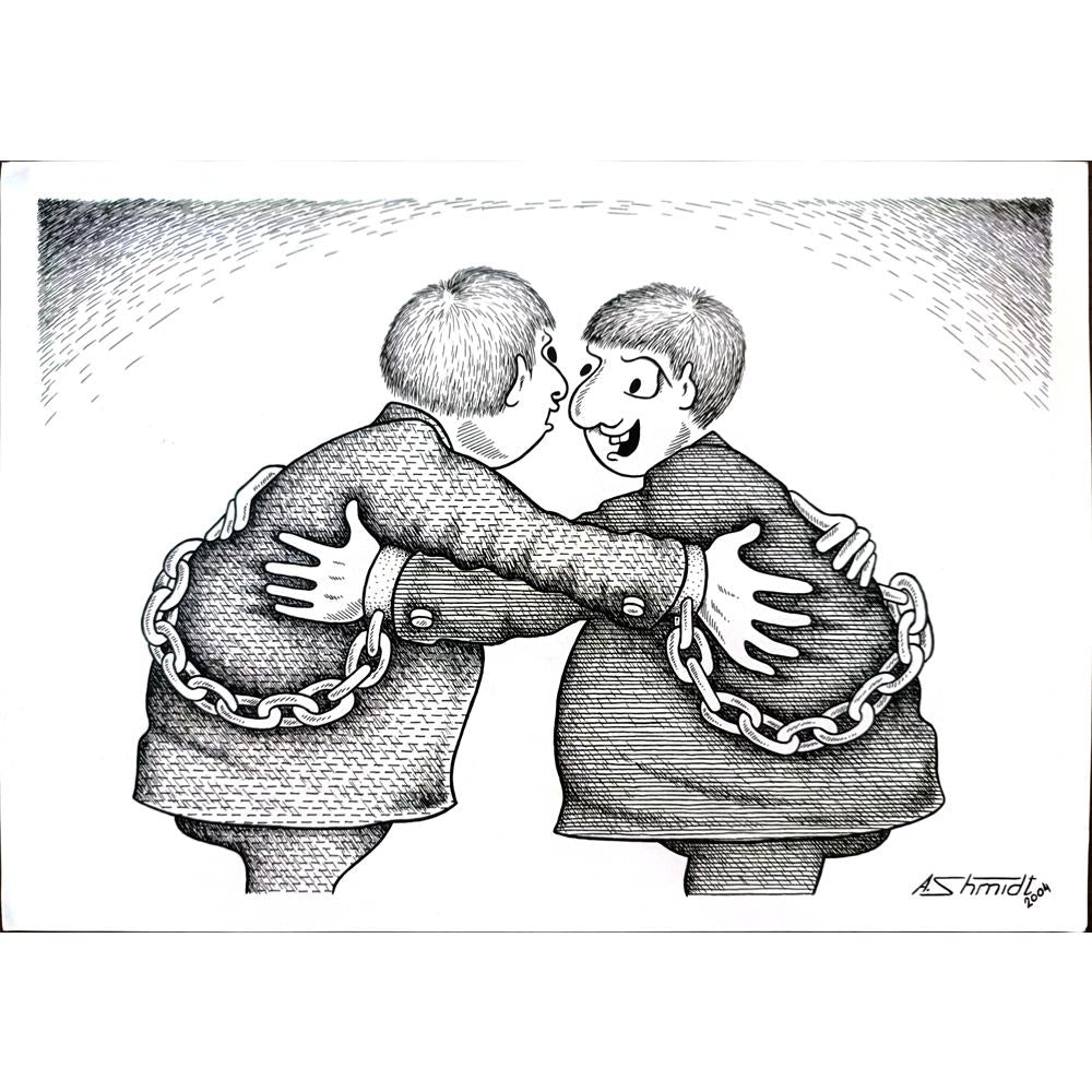 Shmidt Alexander 29x21cm Orijinal Karikatür BOD02978