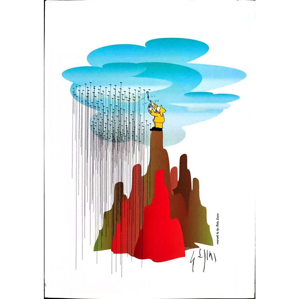 Nuovo Indirizzo 29x21cm Orijinal Karikatür BOD02980