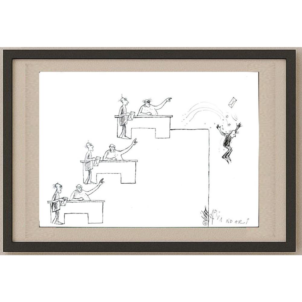Ali Divandari 29x21cm Orijinal Karikatür BOD02981