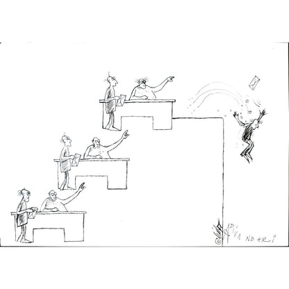 Ali Divandari 29x21cm Orijinal Karikatür BOD02981