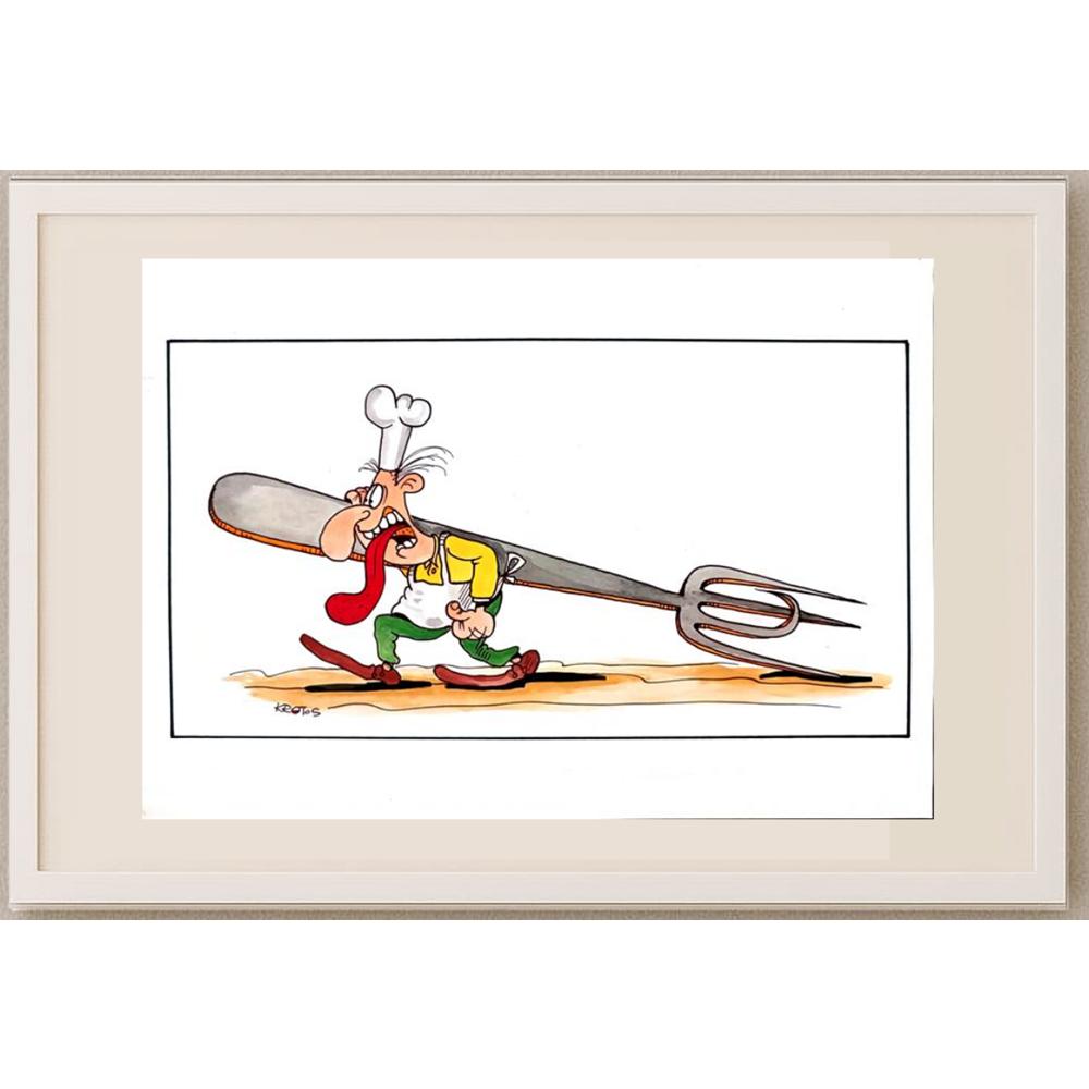 Tadeusz Krotos 29x21cm Orijinal Karikatür BOD02985