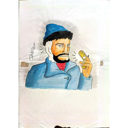 Nguyen Huy Thien 29x21cm Orijinal Karikatür BOD02991