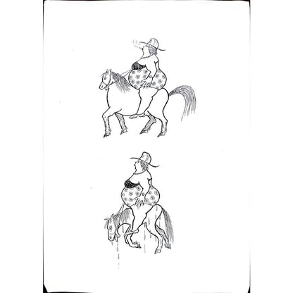 Yosef Fayer 35x25cm Orijinal Karikatür BOD02997