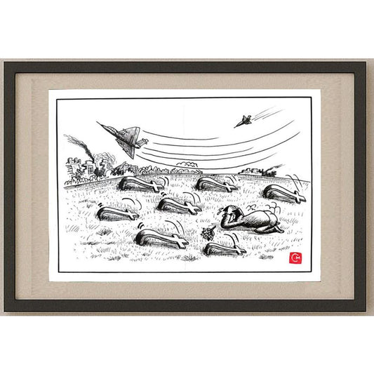 Chen Dong Chun 29x21cm Orijinal Karikatür BOD02999