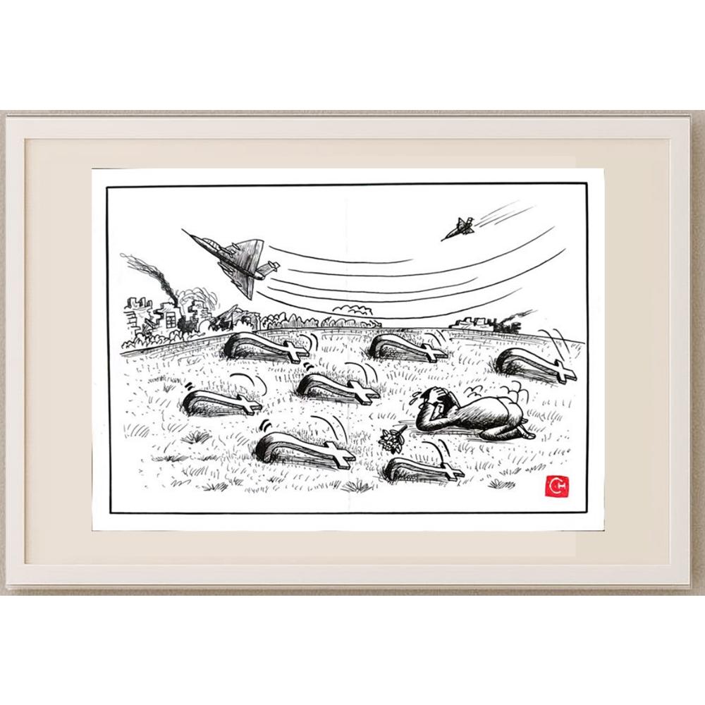 Chen Dong Chun 29x21cm Orijinal Karikatür BOD02999