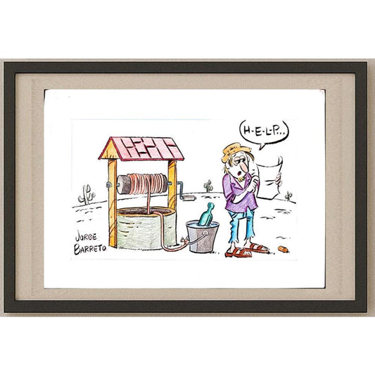 Jorge Barreto 29x21cm Orijinal Karikatür BOD03002