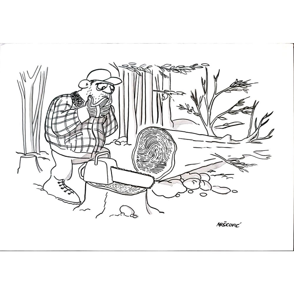 Cedomil Miskovic 29x21cm Orijinal Karikatür BOD03009