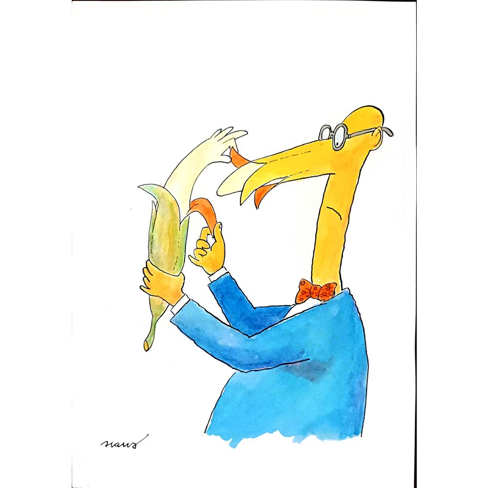 Ivan Haramija 29x21cm Orijinal Karikatür BOD03011