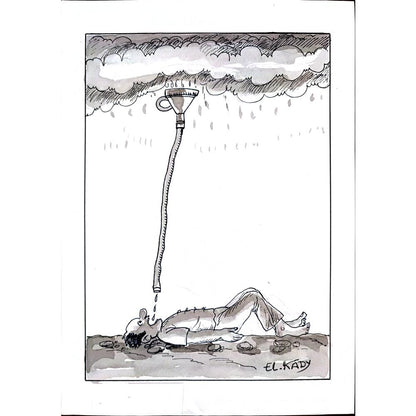 Mahmood El Kady 29x21cm Orijinal Karikatür BOD03013