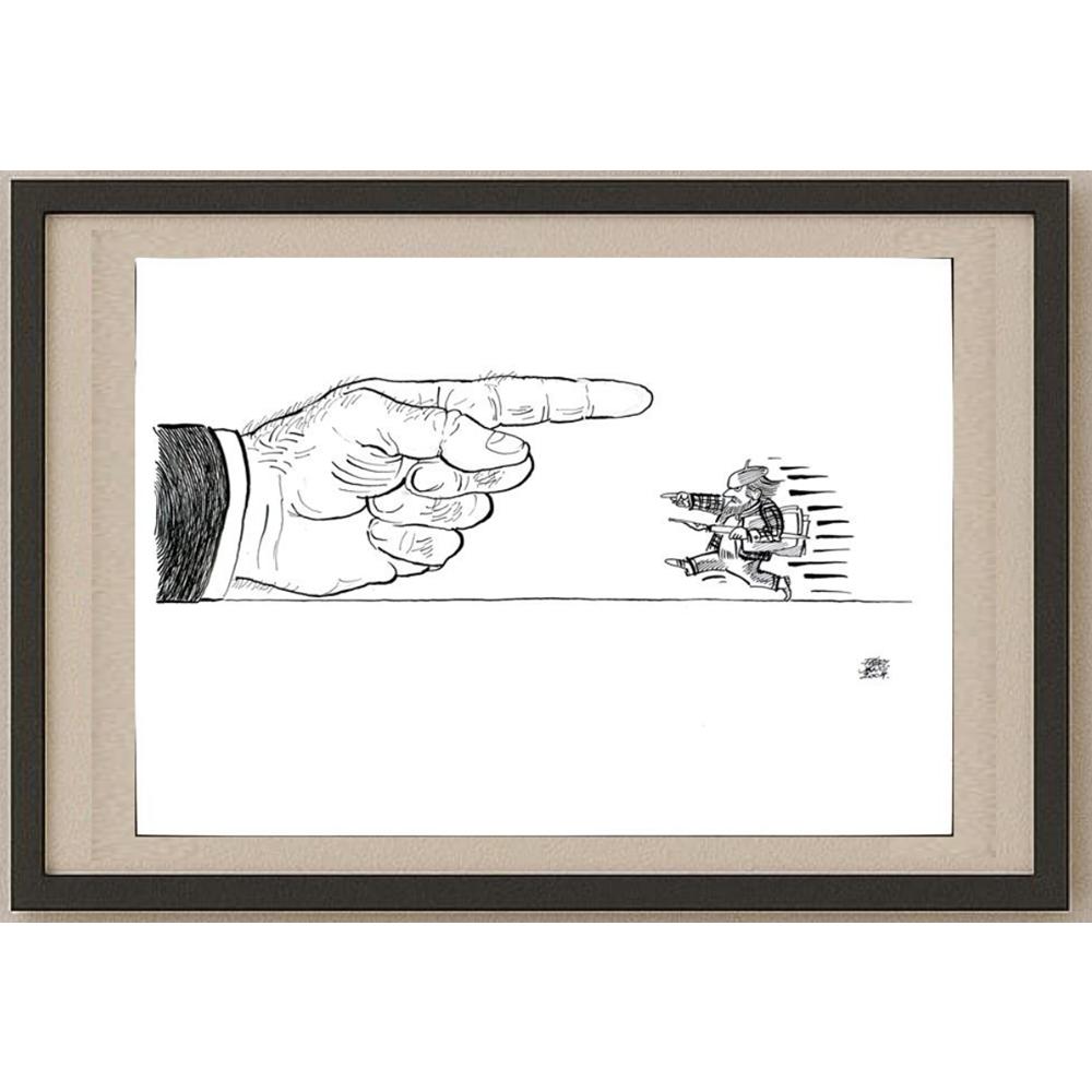 Fabry Janos 29x21cm Orijinal Karikatür BOD03016