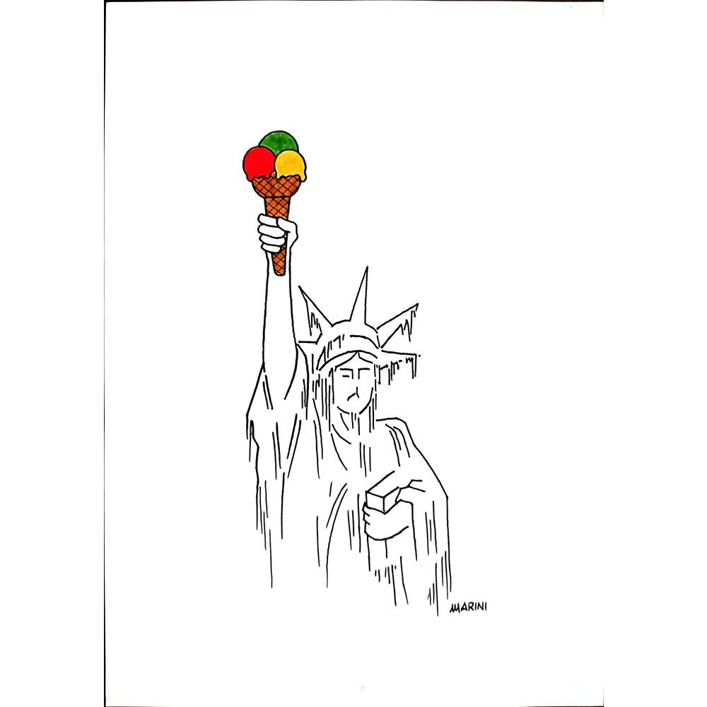 Valerio Marini 29x21cm Orijinal Karikatür BOD03026