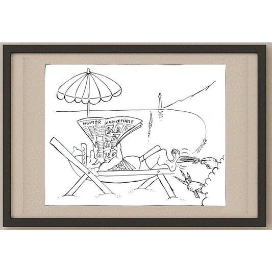 Tode Blazevski 29x21cm Orijinal Karikatür BOD03027