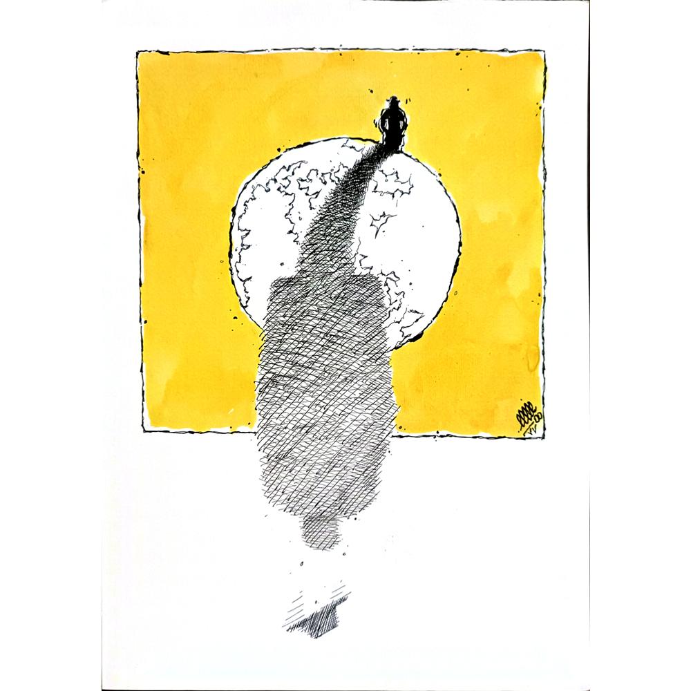 Davood Yarahmadi 29x21cm Orijinal Karikatür BOD03038