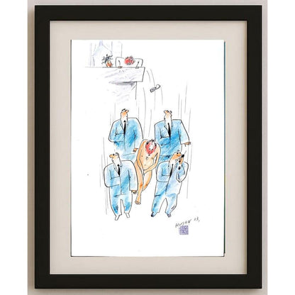 Husan Sodiqov 29x21cm Orijinal Karikatür BOD03042