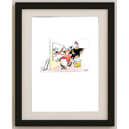 Willem Henkes 29x21cm Orijinal Karikatür BOD03044