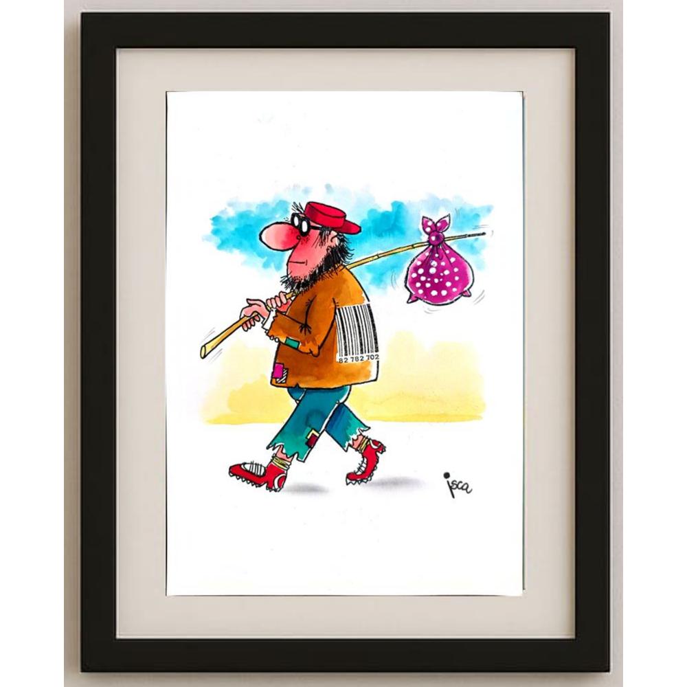 Emilio Isca 29x21cm Orijinal Karikatür BOD03046