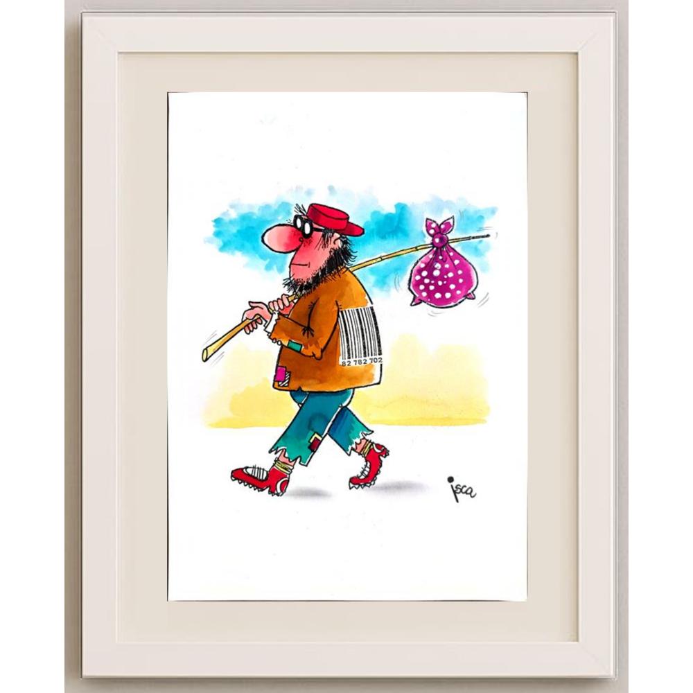 Emilio Isca 29x21cm Orijinal Karikatür BOD03046
