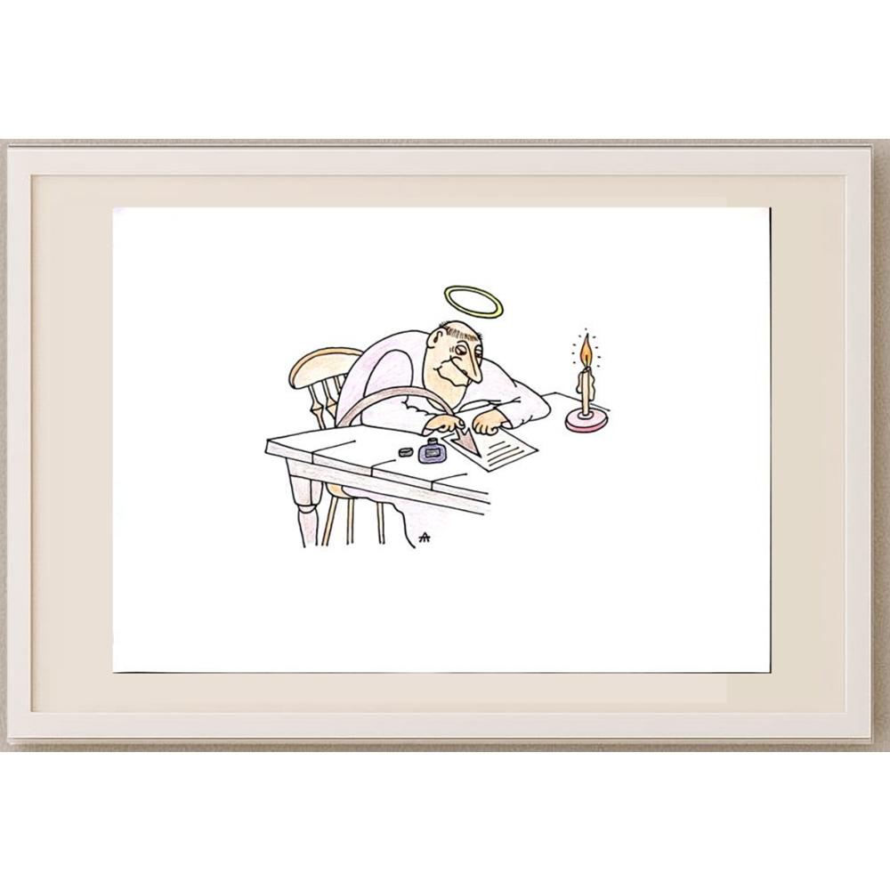 Alexei Talimonov 29x21cm Orijinal Karikatür BOD03048