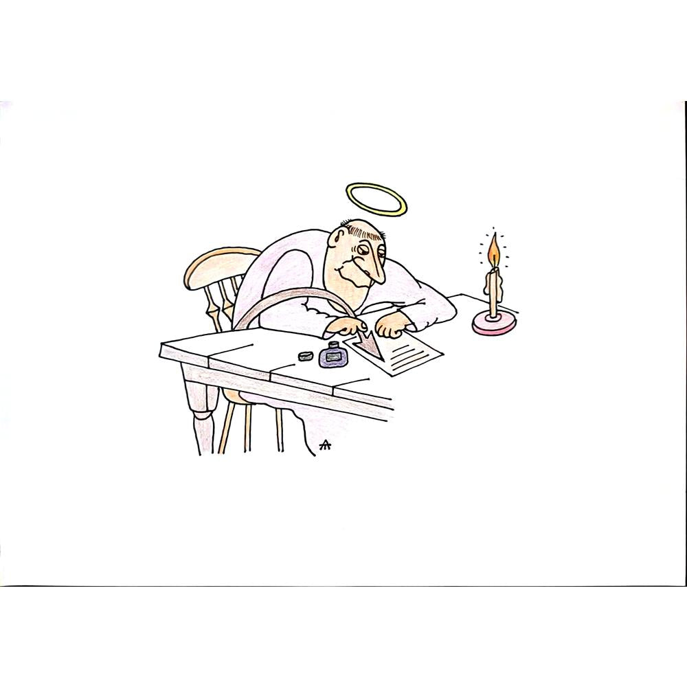 Alexei Talimonov 29x21cm Orijinal Karikatür BOD03048