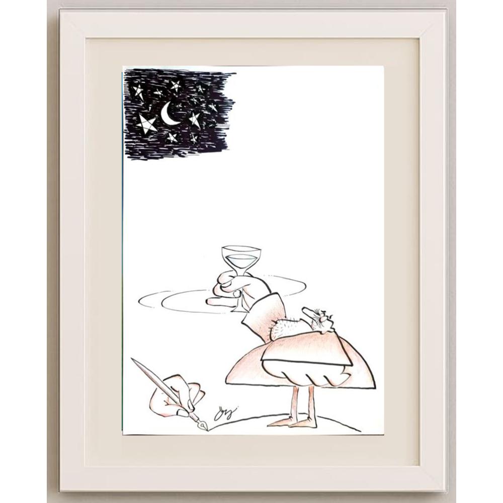 Özgen Özmen 29x21cm Orijinal Karikatür BOD03051