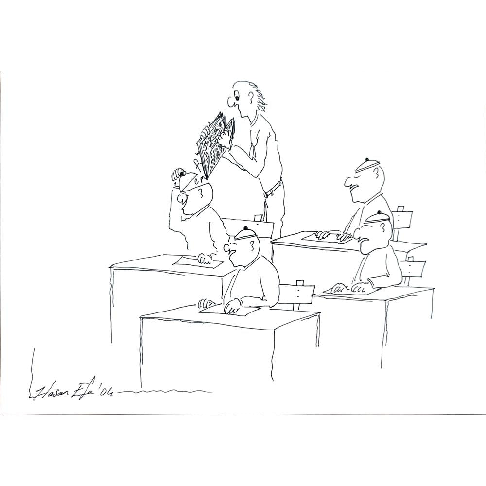Hasan Efe 29x21cm Orijinal Karikatür BOD03053