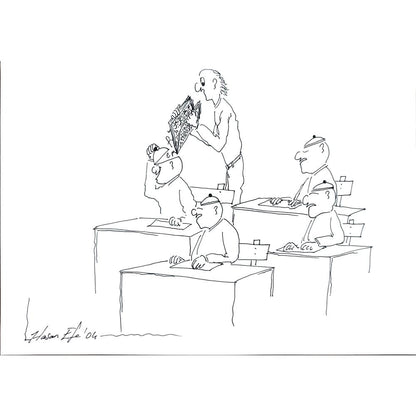 Hasan Efe 29x21cm Orijinal Karikatür BOD03053