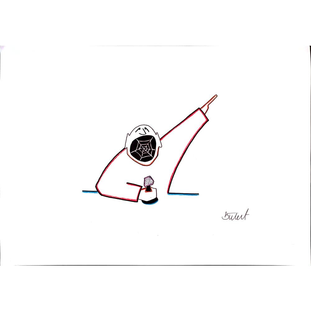 Bülent Fidan 35x25cm Orijinal Karikatür BOD03054