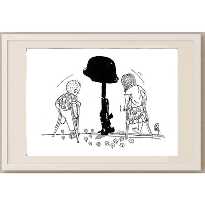Raşit Yakalı 35x25cm Orijinal Karikatür BOD03055