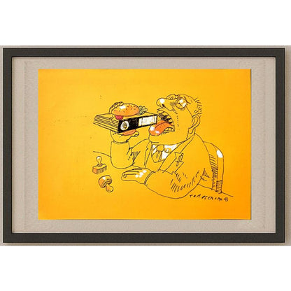 Jan Tomaschoff 29x21cm Orijinal Karikatür BOD03069