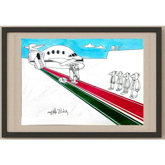 Mustafa Yıldız 29x21cm Orijinal Karikatür BOD03070