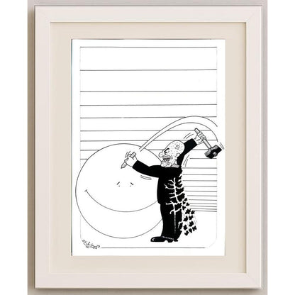 Waleed Naif Mohammed 29x21cm Orijinal Karikatür BOD03074