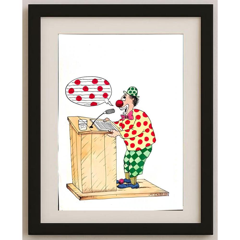 Aurel Stefan Alexandrescu 29x21cm Orijinal Karikatür BOD03075