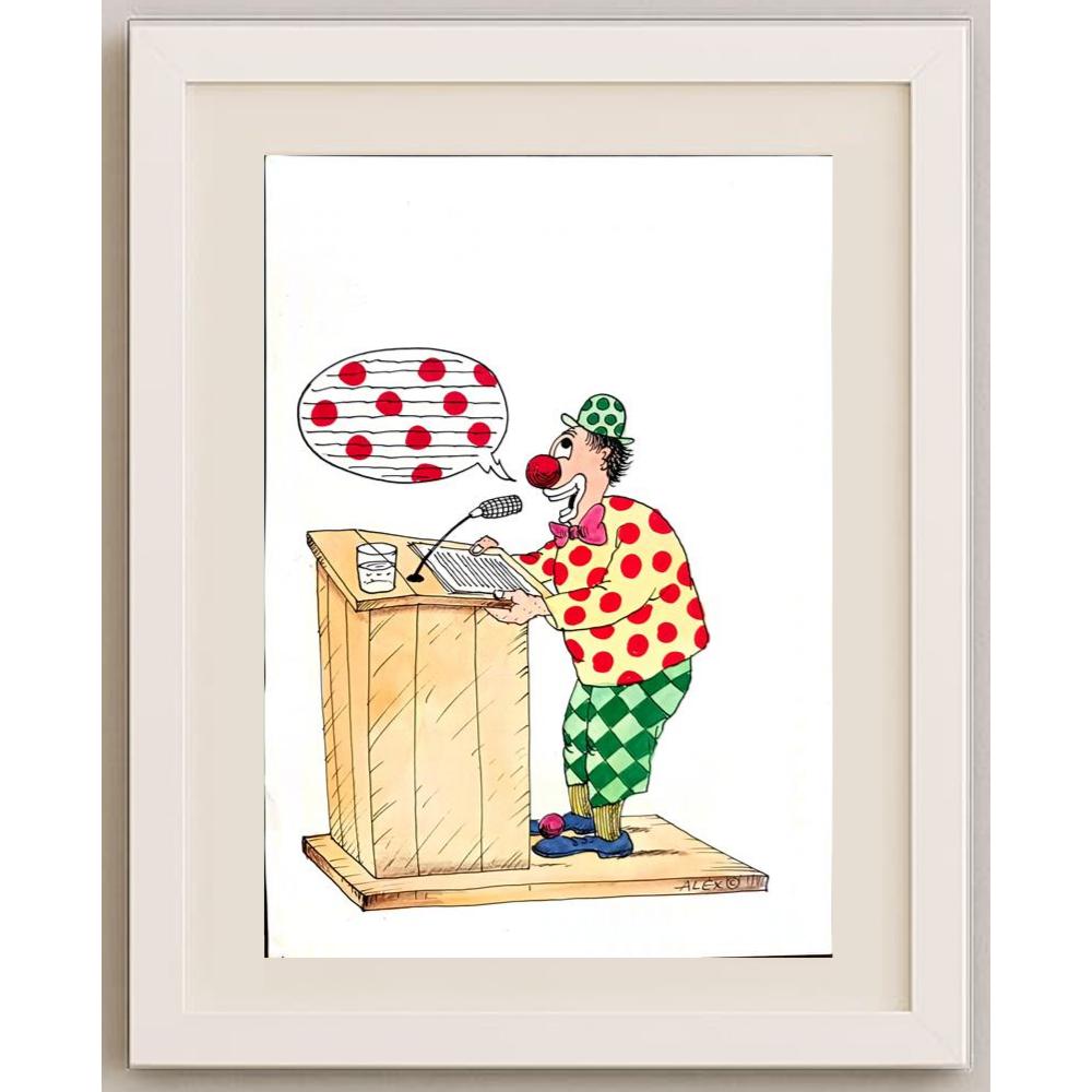 Aurel Stefan Alexandrescu 29x21cm Orijinal Karikatür BOD03075