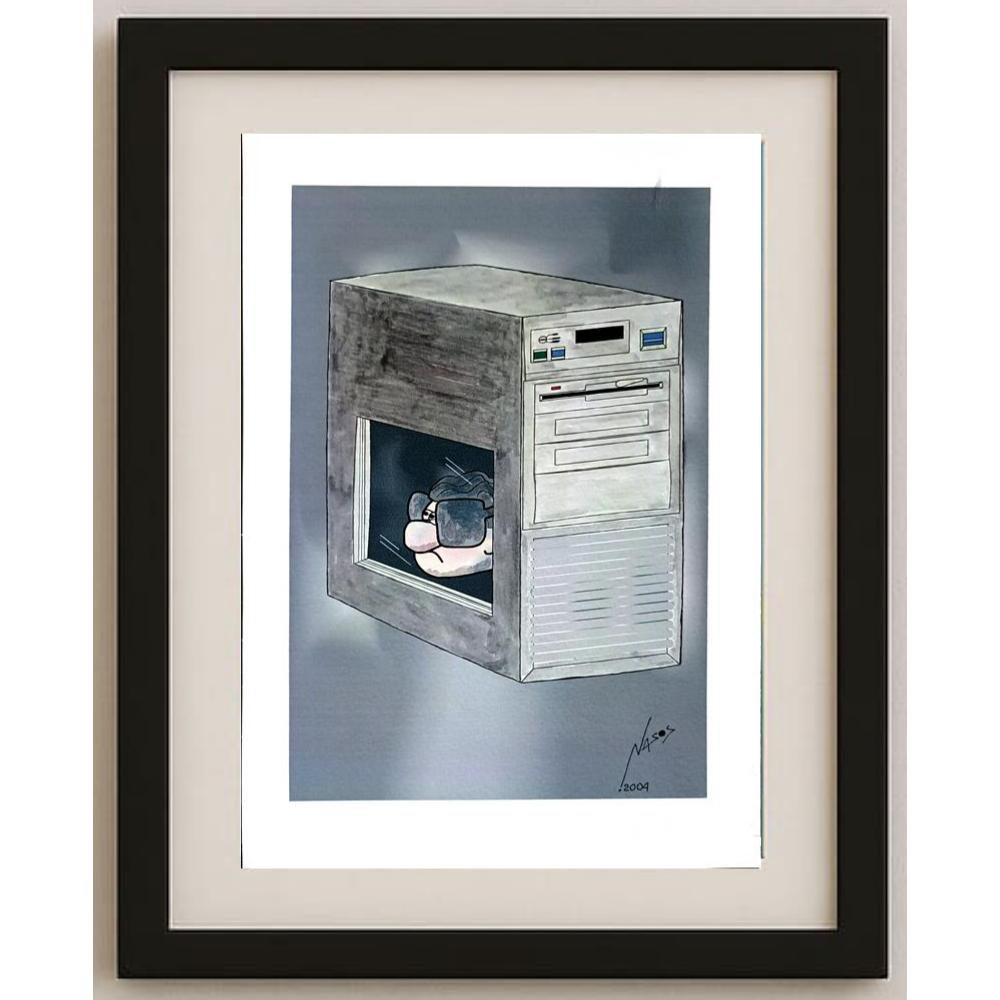 Athanassios Efthimiadis 29x21cm Orijinal Karikatür BOD03078