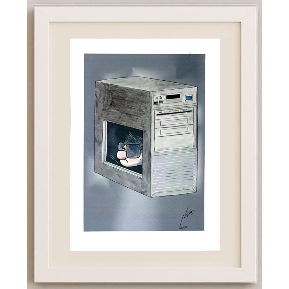 Athanassios Efthimiadis 29x21cm Orijinal Karikatür BOD03078