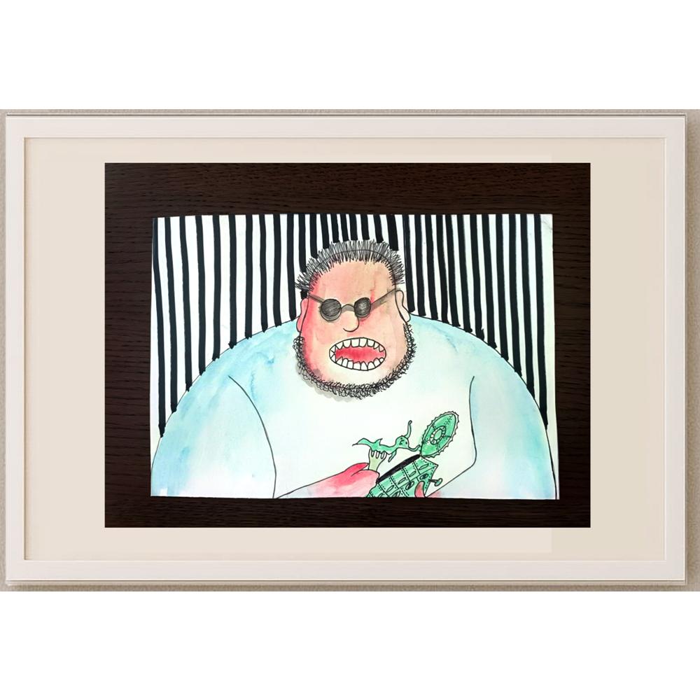 Zlatko Krstevski 29x21cm Orijinal Karikatür BOD03083