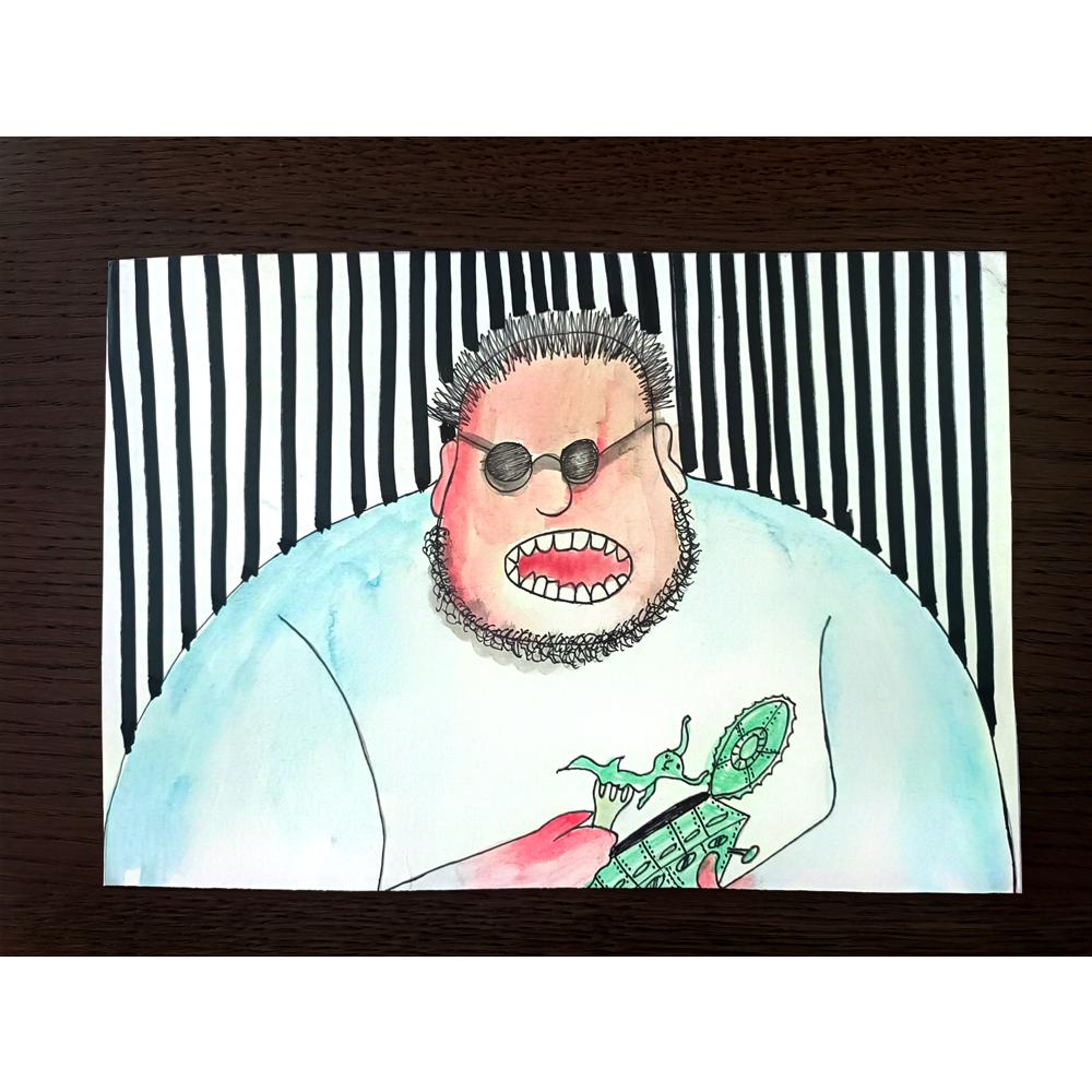 Zlatko Krstevski 29x21cm Orijinal Karikatür BOD03083