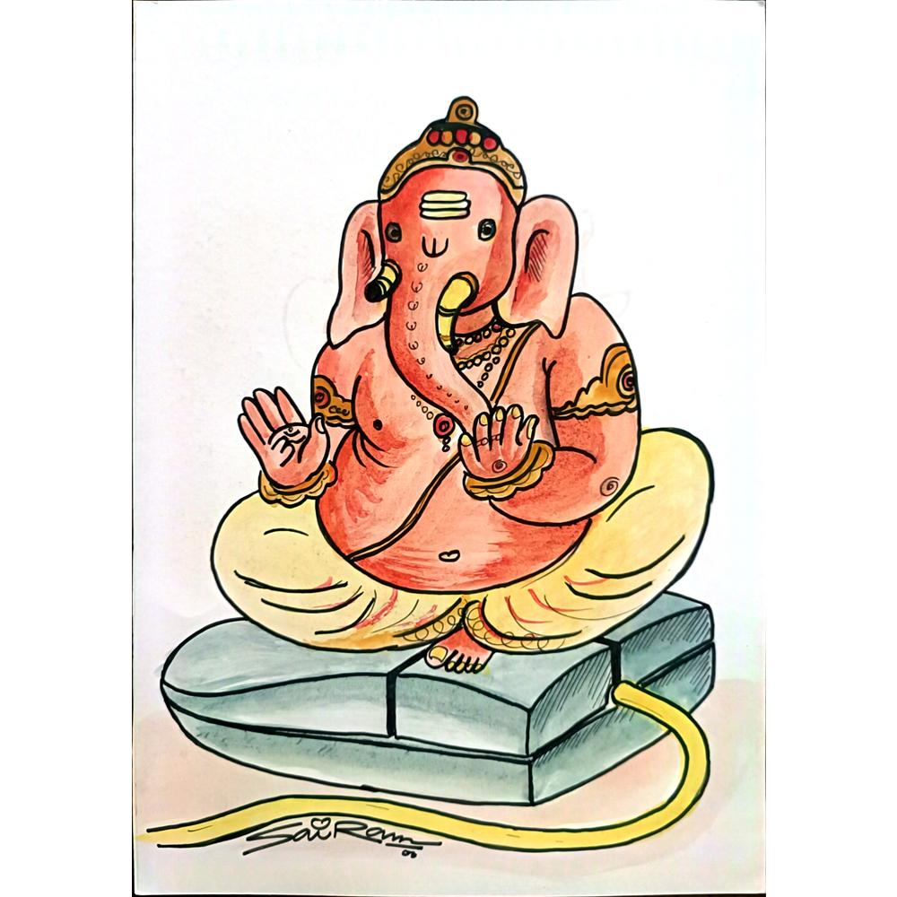 Sairam Akundi 29x21cm Orijinal Karikatür BOD03085