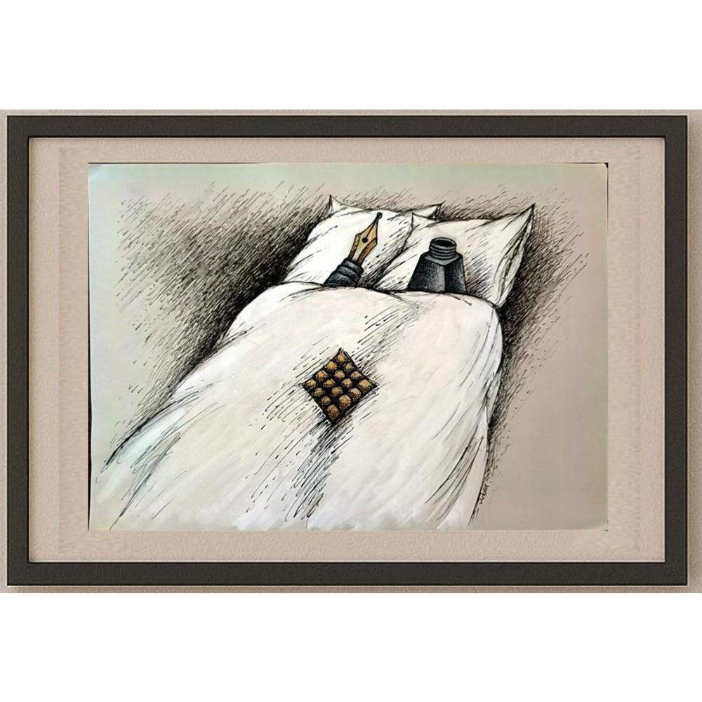 Vladimiras Beresniovas 29x21cm Orijinal Karikatür BOD03090