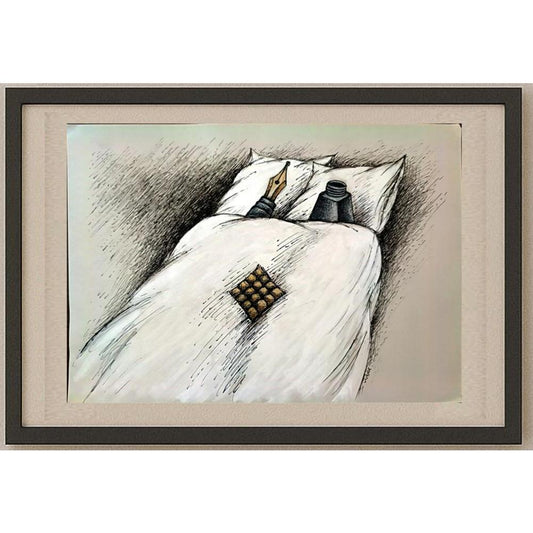 Vladimiras Beresniovas 29x21cm Orijinal Karikatür BOD03090