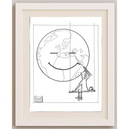 Niyazi Yoltaş 29x21cm Orijinal Karikatür BOD03091