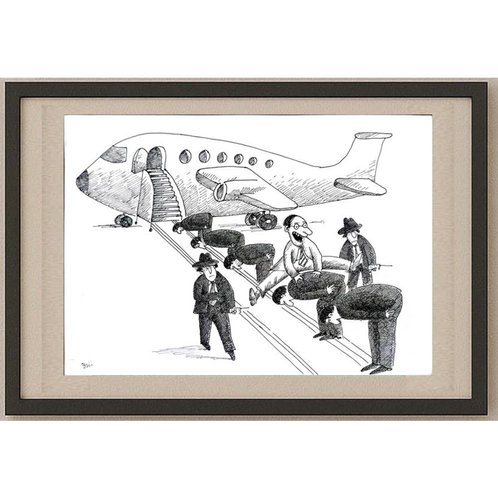 Masoud Ziaei Zardkhashosei 29x21cm Orijinal Karikatür BOD03094