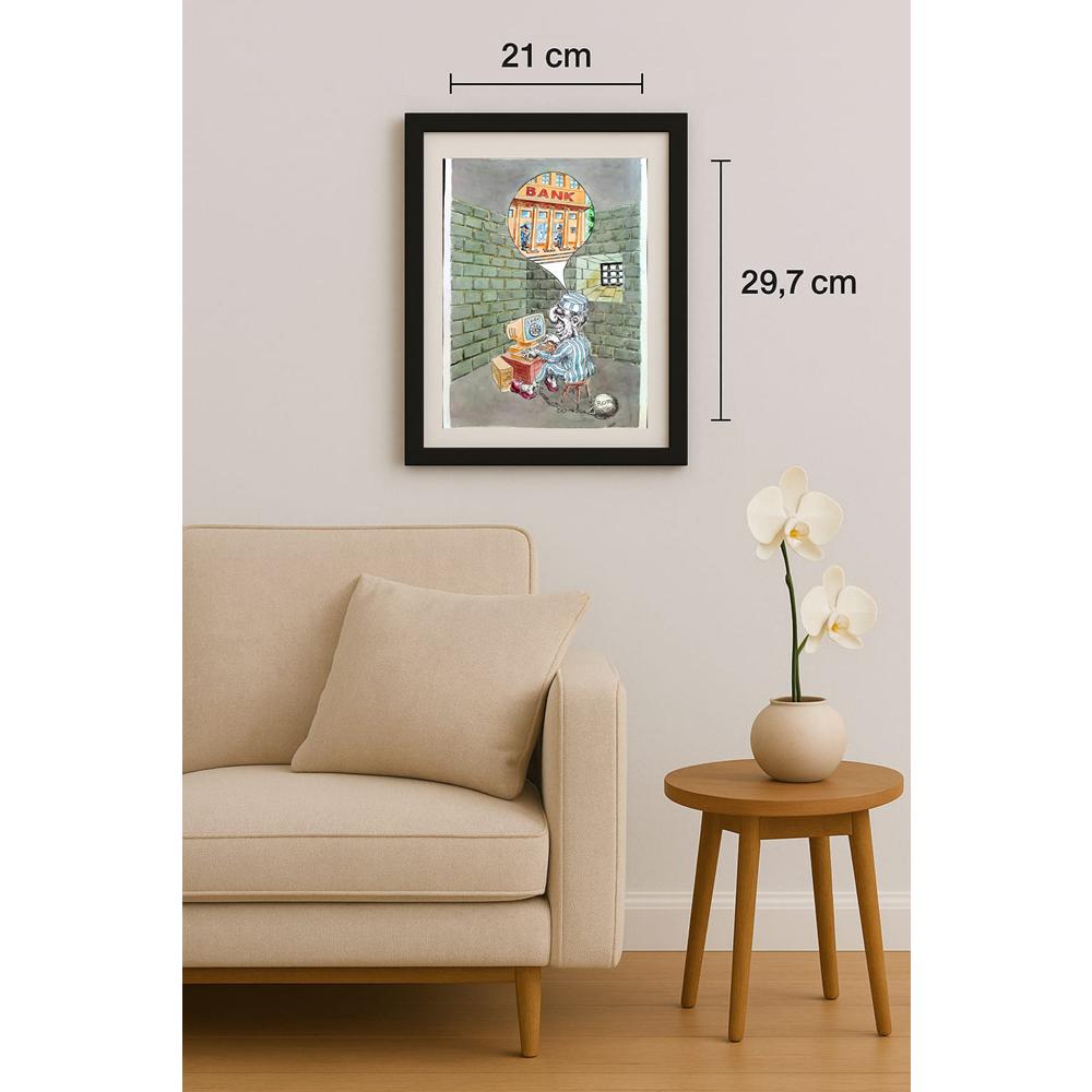 Romanov Vladimir 29x21cm Orijinal Karikatür BOD03096