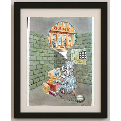 Romanov Vladimir 29x21cm Orijinal Karikatür BOD03096