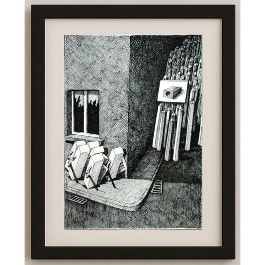 Slawomir Luczynski 29x21cm Orijinal Karikatür BOD03097