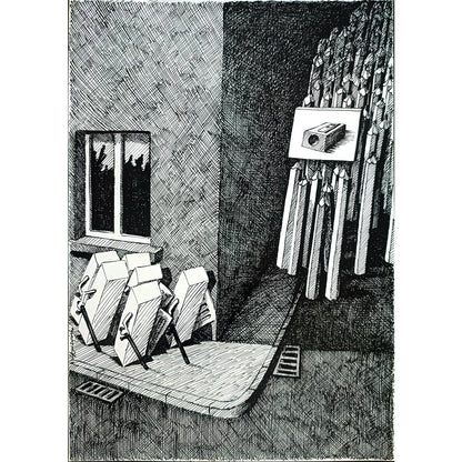 Slawomir Luczynski 29x21cm Orijinal Karikatür BOD03097