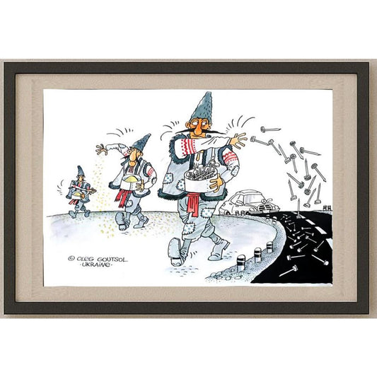 Oleg Goutsol 29x21cm Orijinal Karikatür BOD03106