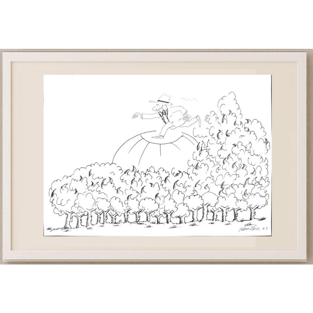 Hasan Efe 29x21cm Orijinal Karikatür BOD03107