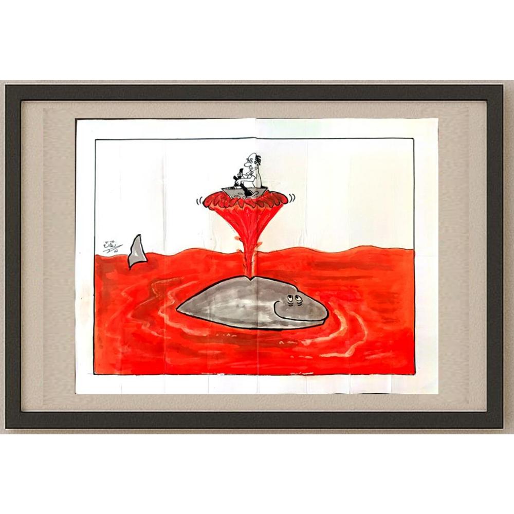 Padala Srinivasulu 46x35cm Orijinal Karikatür BOD03108
